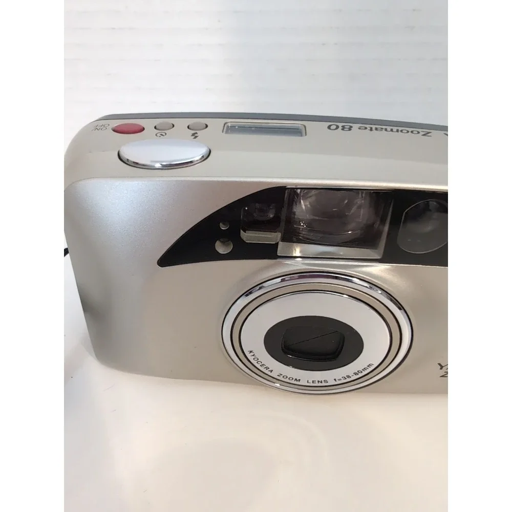 Yashica Zoomate 80 Point & Shoot 35mm Film Camera Untested Missing Battery Cover